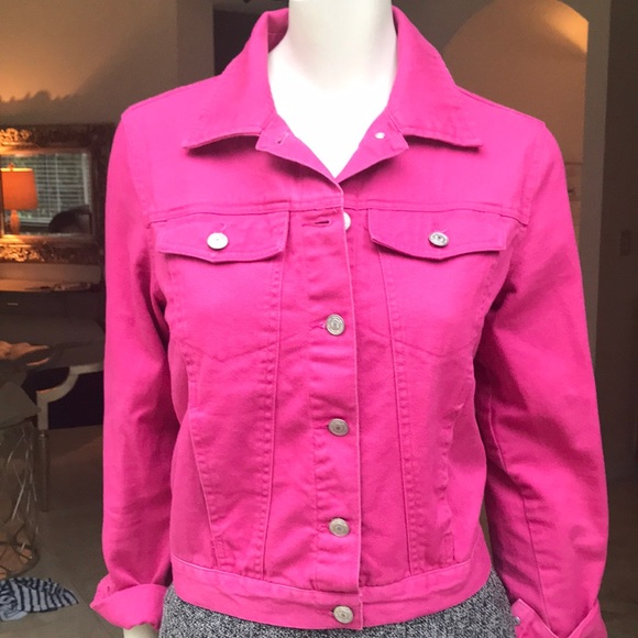 Fuchsia jean jacket Clearance